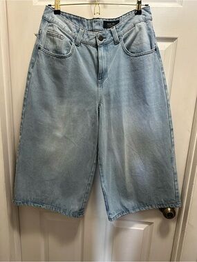 Noisy May Light Blue Relaxed Denim Shorts Jorts ASOS